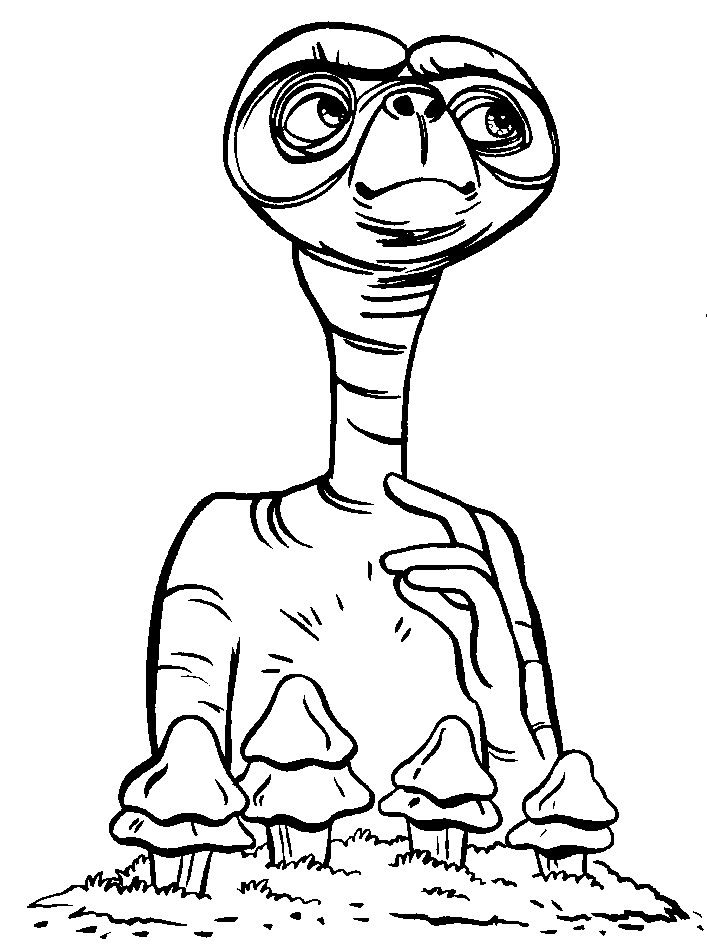 e t the extraterrestrial coloring pages - photo #3